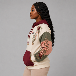 Vente en gros de sweats à capuche brodés pour femmes, logo personnalisé, coton doux, molleton chaud et respirant, streetwear, sweat à capuche brodé pour femmes - Product Image 4