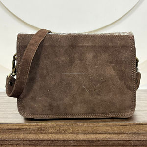 New Large Capacity Women's Real Hair-On Cowhide Suede Leather <b>Handbag</b> Top Quality Classic Single Shoulder & Crossbody Girl Purse - Product Image 5