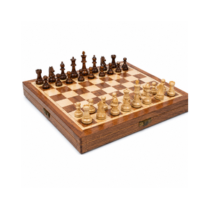 Juego de Ajedrez de Madera de Lujo |   Tablero de Ajedrez Magnético Plegable con Almacenamiento, Juego de Estrategia Clásico Hecho a Mano para Adultos y Niños, Regalo de Viaje - Product Image 1