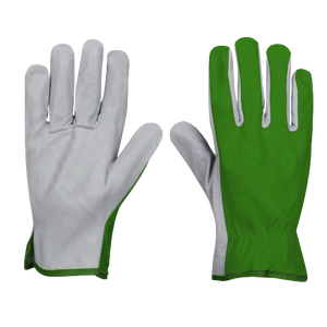 Gants de travail en cuir pleine fleur robustes avec poignet réglable, résistance à la chaleur, sécurité industrielle, flexibilité 11 oz - Product Image 2