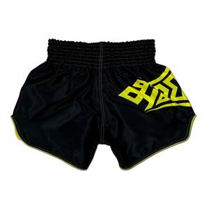 Shorts de Kung Fu en satin bleu pour homme avec imprimé dragon doré, taille élastique, séchage rapide, vêtements d'arts martiaux, coupe régulière, taille adulte - Product Image 1