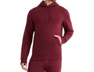 Men's Hooded Fleece Sweatshirt <b>Set</b> Solid Color Casual Autumn Wear 100% Cotton Breathable <b>Knitted</b> Custom Logo Front Digital - Product Image 4