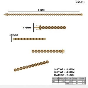 สร้อยข้อมือเทนนิสแบบวงกลมประดับเพชร - Product Image 5
