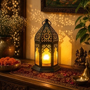 Factory Direct Handmade Best Selling Trending New Moroccan Metal Cutwork <b>Table</b> <b>Lamp</b> Antique Brass Finish Shadow Projection Light - Product Image 4