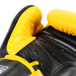 Gants de boxe jaunes et noirs en gros, fermeture auto-agrippante, pour Muay Thai et sparring, pour hommes et femmes, entraînement léger - Product Image 5