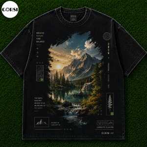 T-shirt graphique surdimensionné personnalisé OEM, coton délavé à l'acide, streetwear de basketball pour hommes - Product Image 1