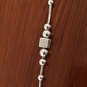 Pulsera de Cadena de Serpiente con Cuentas de Plata de Ley 925, Acabado en Rodio, Minimalista, Ajustable, con Dije de Bola, Pulsera de Diseño para Mujer - Product Image 5