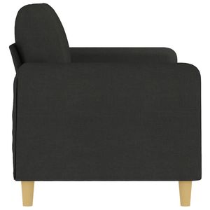 Sofá de 2 Plazas en Tela Negra 100% Poliéster con Textilene Metálico para Sala de Estar - Product Image 4