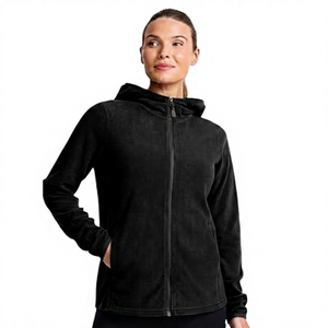 Sudadera con Capucha y Cierre de Cremallera en Verde Oliva, Corte Regular, Informal, Unisex, para Otoño, 100% Poliéster, Transpirable, Diseño Sólido de Punto - Product Image 5