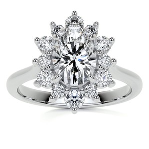 Anillo de Moissanita con Corte Ovalado, Plata de Ley 925, Oro de 18K, Joyería de Lujo para Compromiso, Boda, Promesa, Aniversario - Product Image 1