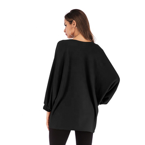 T-shirt long pour femme, tendance, coupe oversize, épaules tombantes, style décontracté, hip-hop, anti-chic - Product Image 4