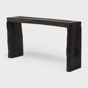 Mesa Consola de Madera Maciza Reciclada con Acabado Envejecido, Mesa de Entrada Hecha a Mano, Mueble Decorativo para Sala de Estar Estilo Rústico - Product Image 2
