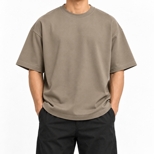 High Quality 100% cotton Men's Oversized <b>Navy</b> <b>Blue</b> T-<b>Shirt</b> With custom Logo Print Short Sleeve O-Neck Casual Jersey man tee - Product Image 4