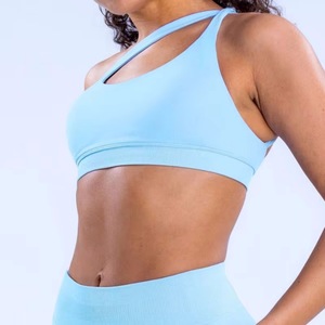 <b>White</b> <b>Backless</b> Scoop Neck High Waist Leggings Sleeveless Crop <b>Top</b> 3-Piece Set Seamless Breathable Spandex/Nylon Solid Yoga Wear - Product Image 2