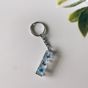 Unique Resin Key Ring Featuring New Shape Pendant Handmade Romantic Anniversary Gift Keepsake Design - Product Image 3