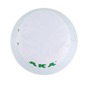 Chapeau Bob AKA Blanc Brodé Léger Unisexe Décontracté Chapeau de Plage Anti-UV en Coton Tendance - Product Image 5