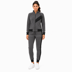 Conjunto Deportivo de Chándal Completo con Cremallera para Mujer, Ropa Deportiva Personalizada con Logotipo, Ropa Deportiva para Gimnasio, Fabricación al por Mayor OEM ODM de Marca Privada - Product Image 3