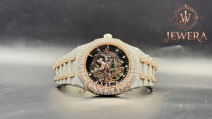 Full Stone Hip Hop Moissanite Diamond Watch with OEM ODM Customization for Global Distributors and Importers Available for Sale - Product Image 1