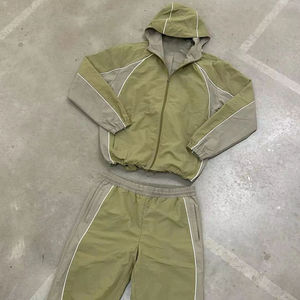 Waterproof Eco-Friendly Windproof Training <b>Jogging</b> <b>Suit</b> with Team Logo Custom Made Unisex Hooded Autumn Sporty Tracksuit - Product Image 4