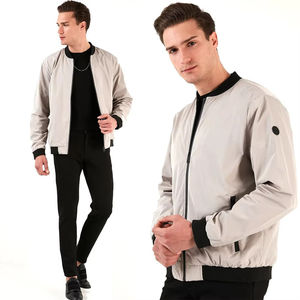 Chaqueta Bomber Estilosa para Hombre, Tejido para Exteriores con Bolsillos Decorativos, Talla Grande, Estilo Urbano, Chaqueta Bomber Premium para Hombre - Product Image 6