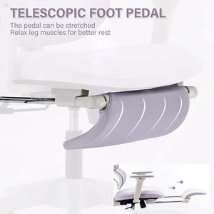 Silla Ergonómica de Oficina con Reposapiés, Respaldo Alto, Soporte Lumbar Dinámico, Reposacabezas 2D Ajustable, Reposabrazos 2D Ajustables y Giratorios - Product Image 5