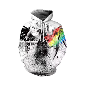 Sweat à capuche 100% coton, imprimé numériquement, brodé de perles, sublimation, pour l'hiver - Product Image 1