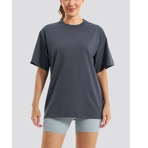 Camiseta de algodón puro con cuello redondo para mujer, novedad 2026, top de manga corta con logo personalizado, top de punto a rayas con hombros descubiertos, camisa de otoño. - Product Image 3