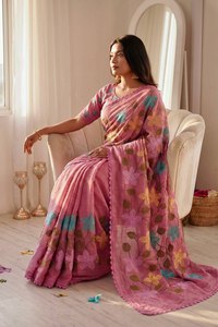 Sari indio de Bollywood, estilo elegante y lujoso, tela suave y pesada, el más moderno, de exportación, exclusivo, para fiestas, para mujer. - Product Image 3