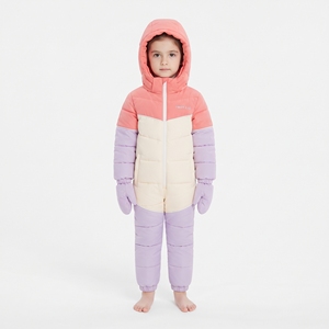 Combinaison de ski pour filles HAWK EYE, à blocs de couleur, avec capuche, fermeture éclair, isolation synthétique, imperméable, vêtements d'hiver pour enfants - Product Image 5