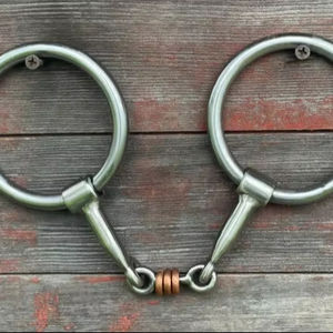 Bridon de cheval sur mesure en acier inoxydable argenté de style western, avec anneau en O et double articulation, embout en cuivre, haute qualité SKI - Product Image 1
