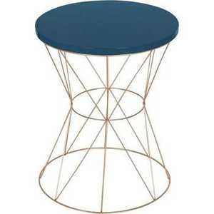 Modern <b>Round</b> Black Tray <b>Side</b> <b>Table</b> <b>Gold</b> Trumpet Pedestal End <b>Table</b> Luxury Metal Accent <b>Table</b> for Designer Living Room Furniture - Product Image 2