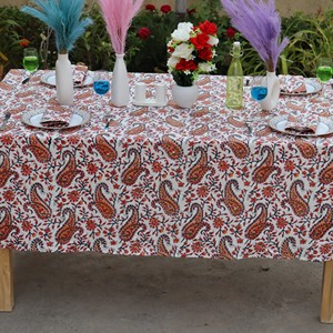 High Quality Printed Cotton <b>Tablecloth</b> With Floral Handmade <b>Tablecloth</b> Solid Color Soft Texture Washable and Sustainable - Product Image 6
