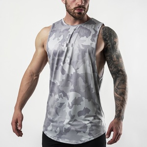Wholesale Hot Sales Ribbed Tank Tops Manufacturer Cotton Breathable Muscle Fit <b>Stringer</b> Blank Fitness Tank Top For <b>Men</b> - Product Image 4
