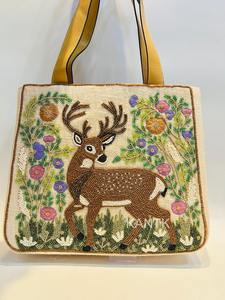 Bolso de Piel de Vacuno con Cuentas al Estilo Chino, con Asa y Diseño de Cuentas, Bolso Tipo Lonchera, Bolso Cruzado de Mano con Cuerda de Cuentas - Product Image 5