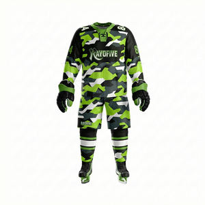 Maillots et ensembles uniformes de hockey sur glace pour adultes, conçus sur mesure par les fabricants, avec logo personnalisé, pour l'entraînement et les sports de plein air. - Product Image 2