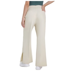 Pantalon de yoga taille haute pour femme avec fentes et poches, édition jeune, fin, pour le sport et le fitness, coupe ample avec cordon de serrage, motif uni - Product Image 4
