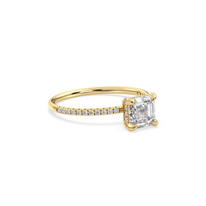 Bague de fiançailles et de promesse REYES, bijoux de luxe haut de gamme, or massif 14 carats, diamant de laboratoire HPHT CVD, pour femme, cadeau d'anniversaire - Product Image 3