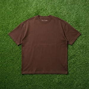 Camiseta Oversize Marrón para Hombre, Manga Corta, Cuello Redondo, Ropa Casual Urbana, Fabricante y Proveedor Mayorista de Ropa - Product Image 6