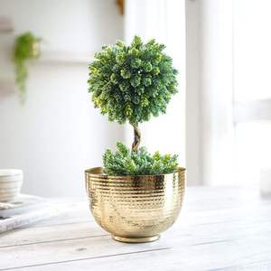 Maceta de Cobre Hecha a Mano, Resistente al Agua, Decorativa, de Fibra de Vidrio, para Plantas de Diferentes Tamaños, Estilo Rústico - Product Image 6