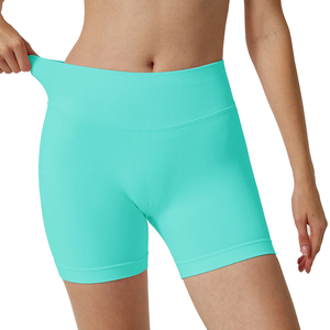กางเกงขาสั้นออกกำลังกายแบบระบายอากาศได้ดี กางเกงโยคะขาสั้นสีสันสดใส กางเกงฟิตเนสขาสั้นสำหรับผู้หญิง บริการ OEM ODM - Product Image 4