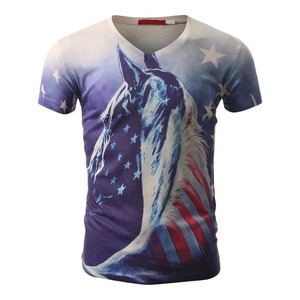 เสื้อยืดคอกลมแขนสั้นทรงเข้ารูปสำหรับผู้ชาย ผ้าโพลีเอสเตอร์ถัก แห้งเร็ว พิมพ์ลายแบบซับลิเมชั่น ลำลอง สีพื้น - Product Image 6