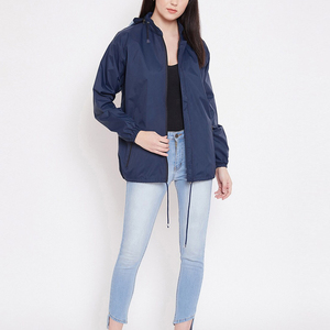 Classic Navy Blue Pullover <b>Womens</b> Windbreaker <b>Jacket</b> with Hood Half Zip Anorak Lightweight <b>Packable</b> Activewear <b>Jacket</b> - Product Image 4