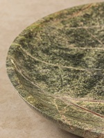 Bol en pierre naturelle verte, type plaque, centre de table décoratif en marbre pour la vente en gros