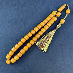 Cuentas de Oración Hechas a Mano de Resina Amarilla de Lujo, Ecológicas - Product Image 2