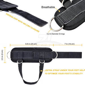 Sangles de cheville pour haltérophilie avec logo personnalisé, nouveau design 2026, sangles de cheville réglables en néoprène - Product Image 2