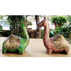 Escultura de decoración de camello y ciervo de madera modelo 1 - Product Image 5