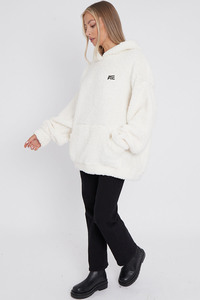 Custom <b>Women</b> Teddy Fleece <b>Hoodie</b> Oversized <b>Sherpa</b> Pullover Winter Casual Warm Plush Sweatshirt OEM <b>Women's</b> Hoodies & Sweatshirts - Product Image 4