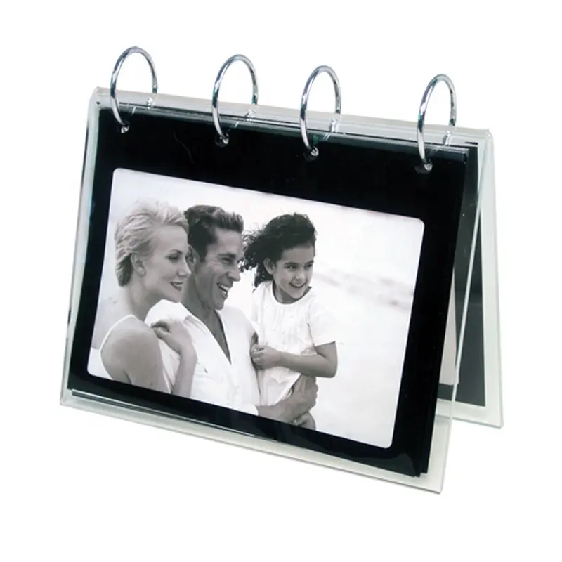 Black Clear Crystal Acrylic Photo Frame Desktop Album Personalized Frame Menu Holder