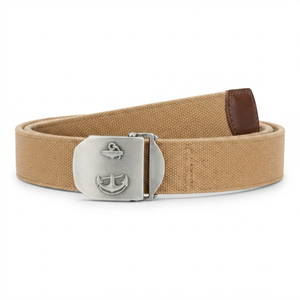Ceinture en toile personnalisée pour homme avec boucle en acier, robuste et réglable, par WALLOW EMBROIDERY WORKS - Product Image 2