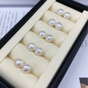Pendientes de Perlas de Agua Dulce Naturales de Zhuji, 4-10 mm, Vegetales Mantou con Plata de Ley S925 para Uso Diario, por Ding Qiangguang - Product Image 3